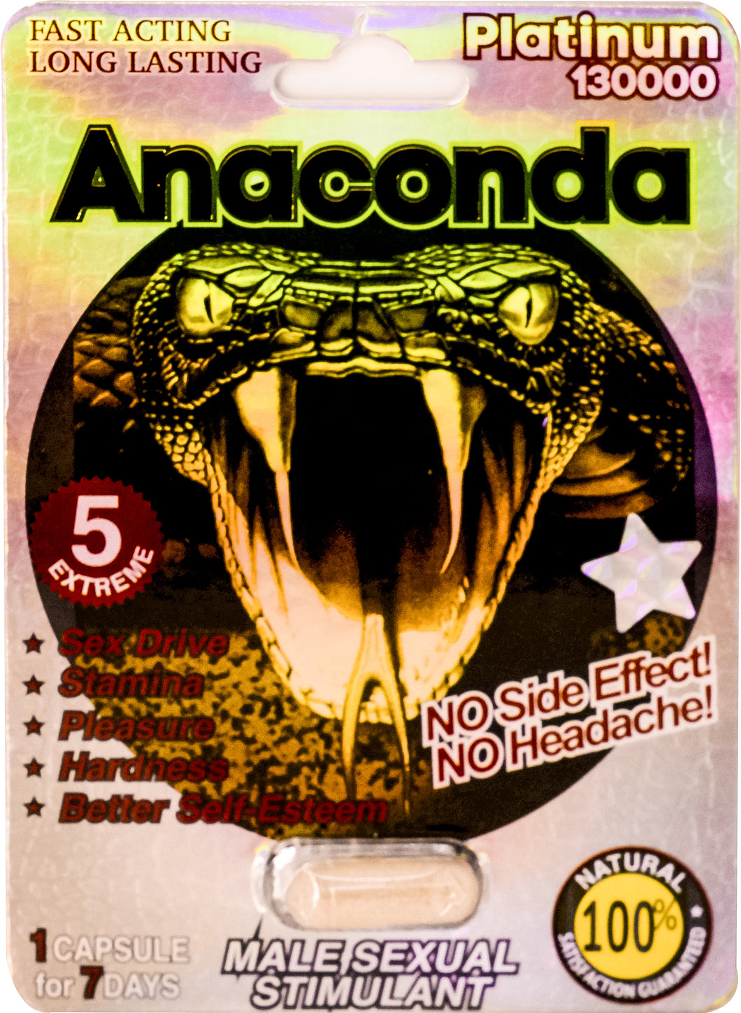 Anacnda Gold 130000 / Fast Acting Amplifier for Strength, Performance, Energy, and Endurance, Extra Strength