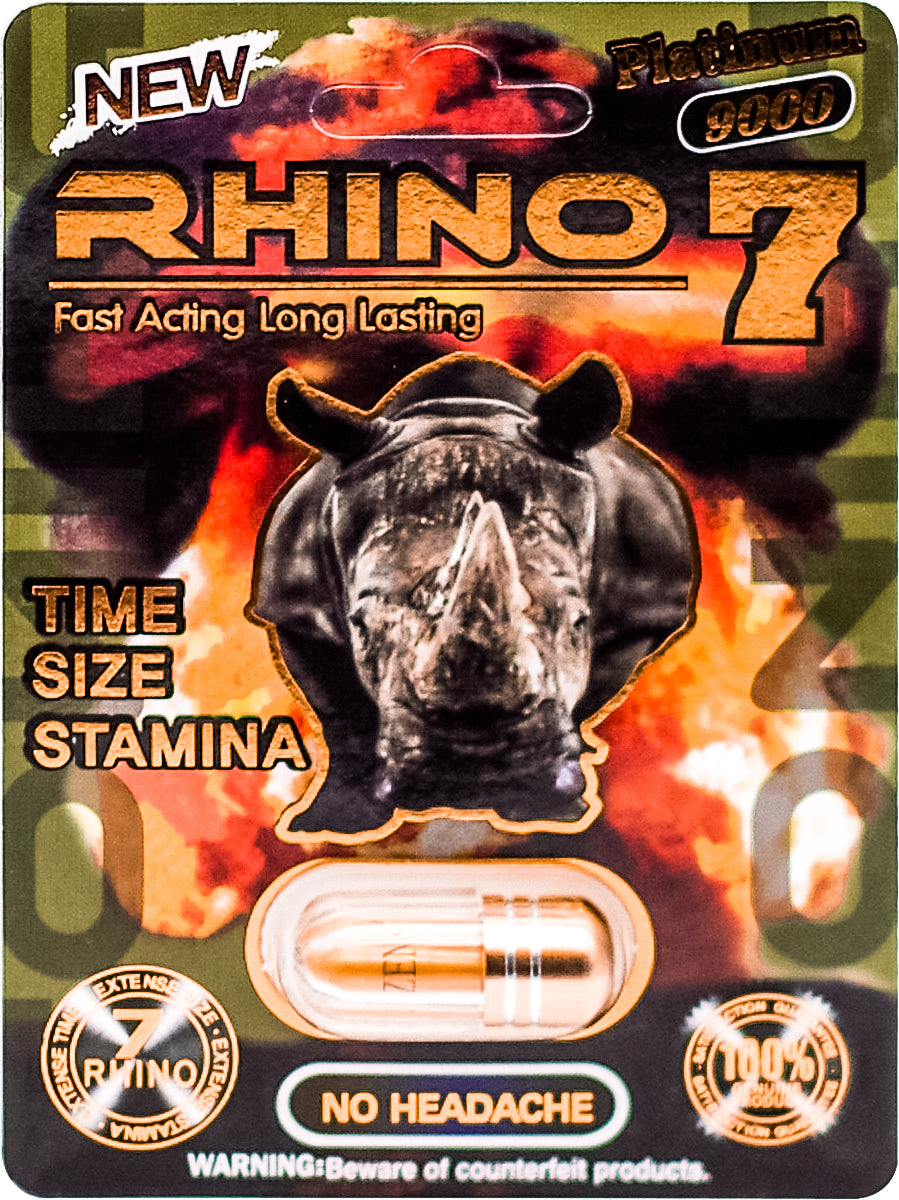 Rhino 7 Platinum 9000 / Fast Acting Amplifier for Strength, Performance, Energy, and Endurance, Extra Strength